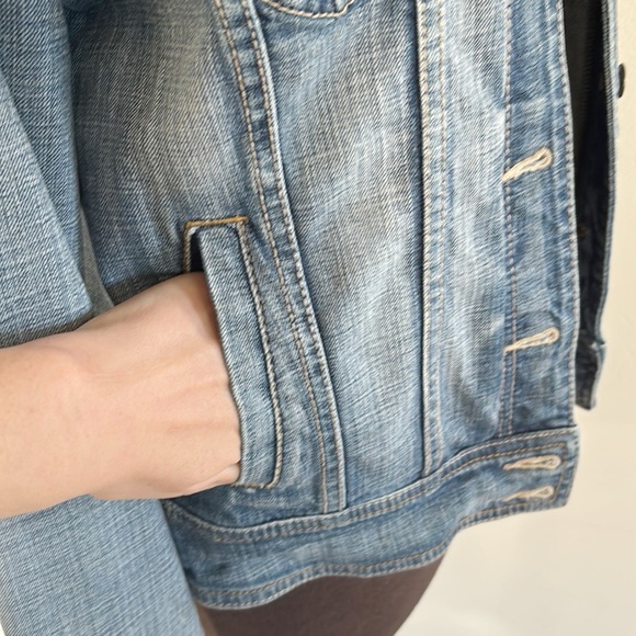 Upcycled ESPRIT Denim Jacket Quilted Rose OOAK - Picture 5 of 13